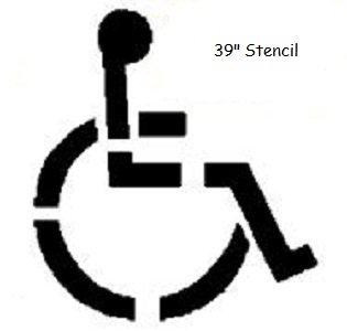 39" View Standard Handicap Stencil 1/16"